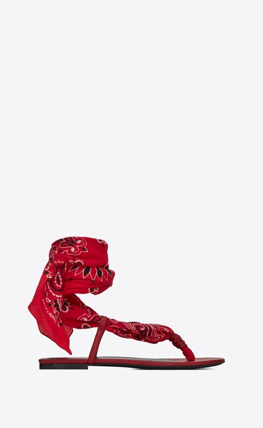 DALLAS Bandana open sandals in leather